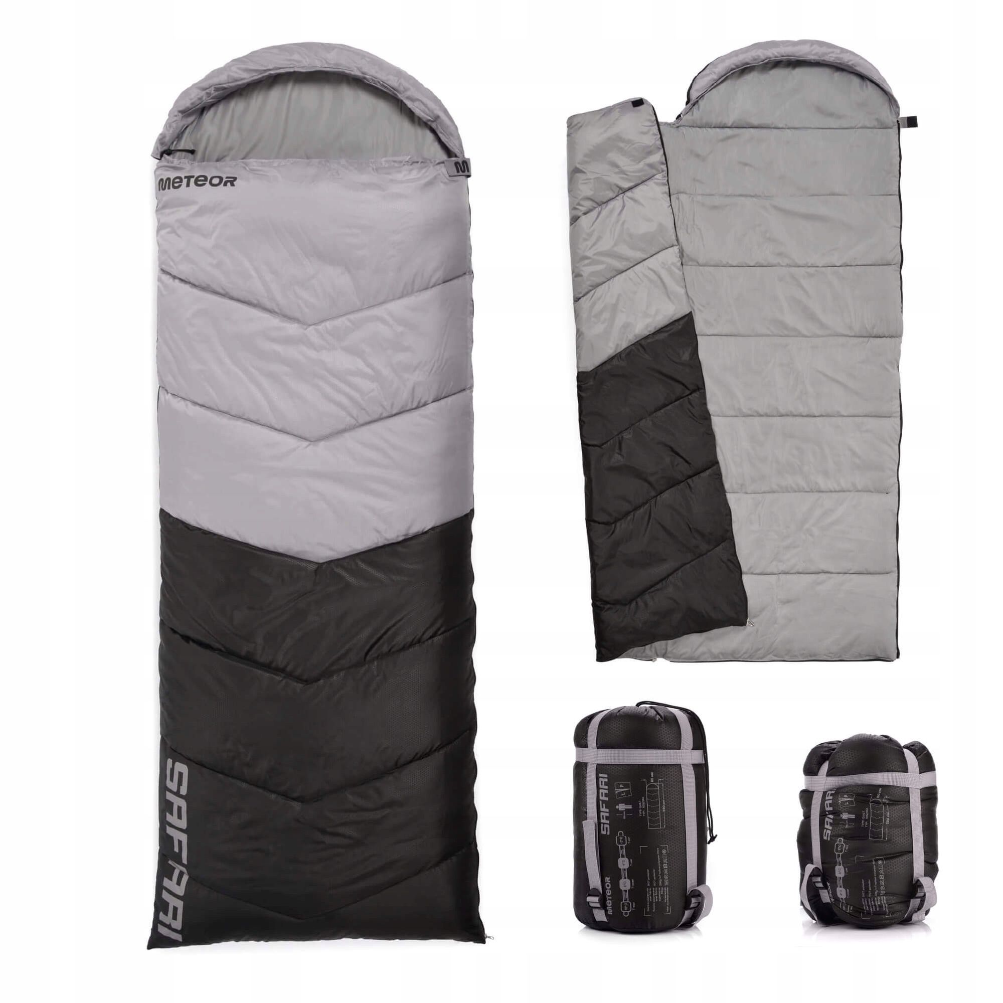  Touristenschlafsack kapuzendecke kissen safari meteor links 190+30x80