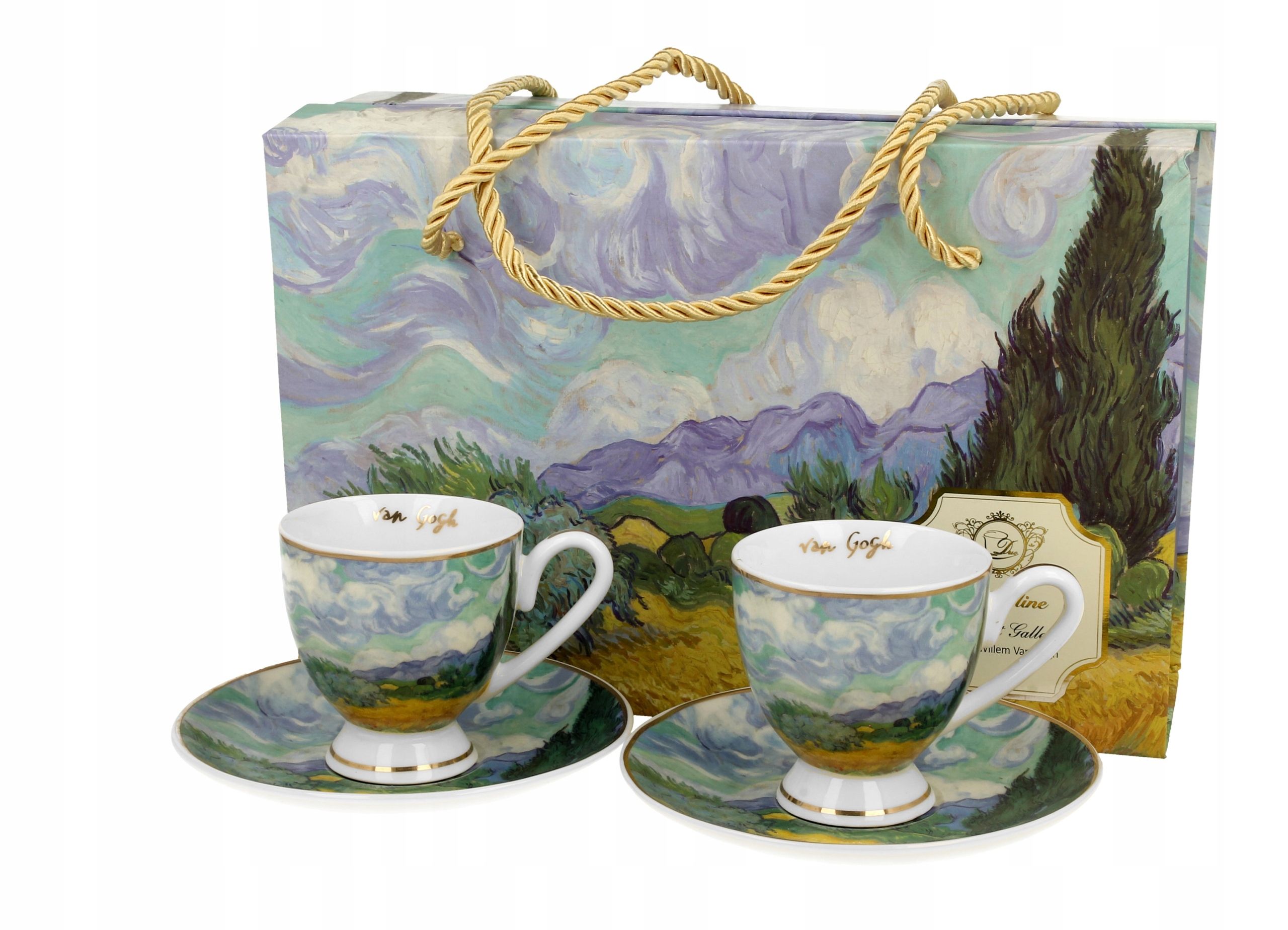  2 cups espresso with saucers safa