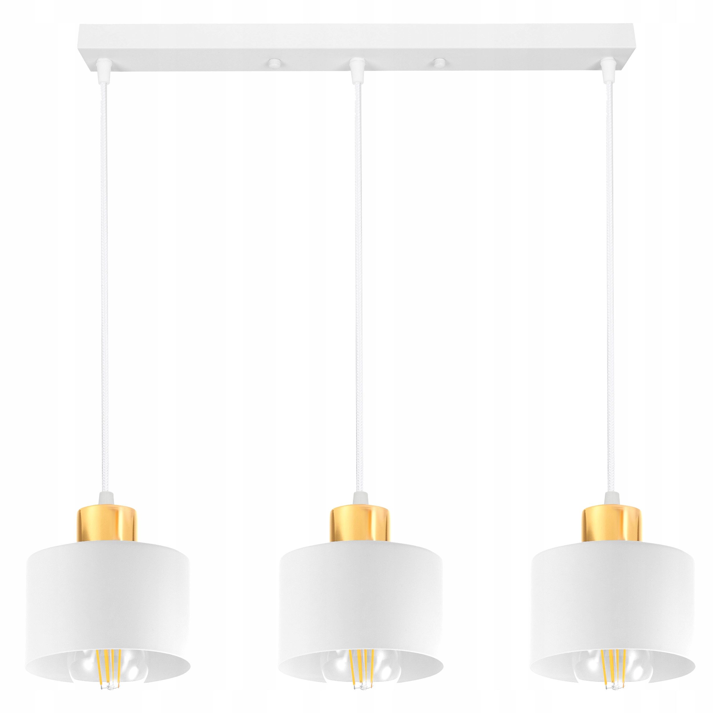  Ceiling lamp hanging lamp golden white modern 3x e27 for the living room