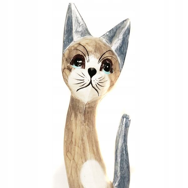  Katze kätzchen holzfigur wunderschön einzigartig dekoration oder geschenk 30cm