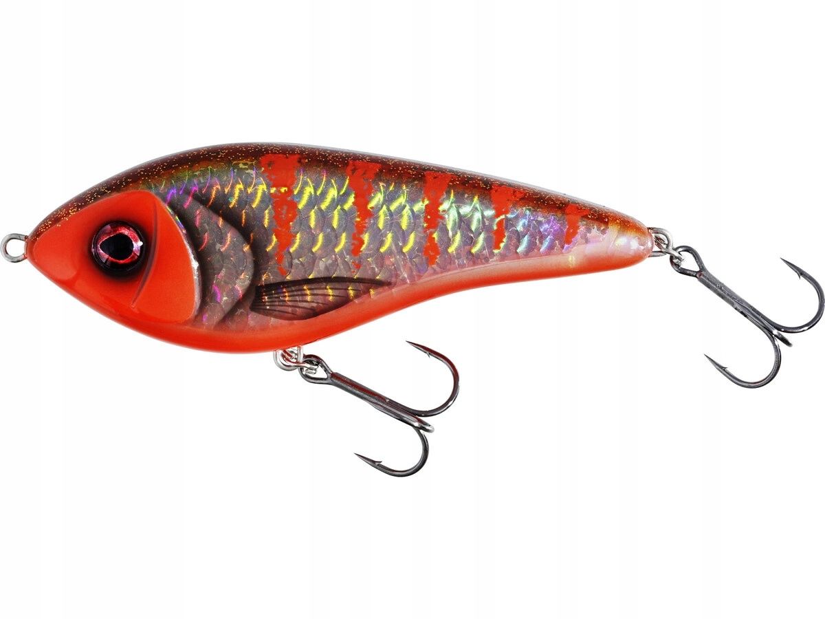  Vobleris westin swim jerk 10cm 34g - skęstantis - 3d rocky red