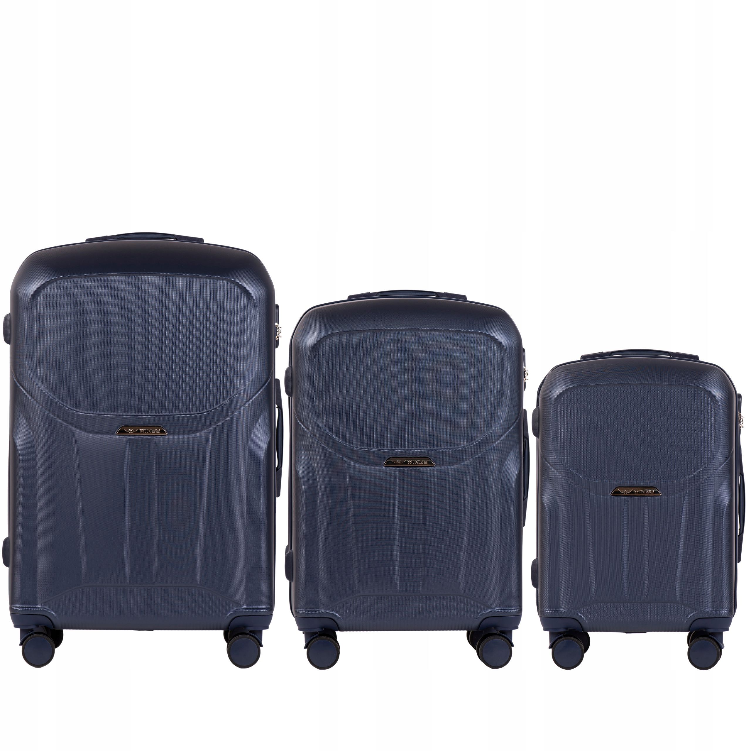  Pdt01 predator, komplektas 3 lagaminų abs+ (s,m,l) wings, dark blue
