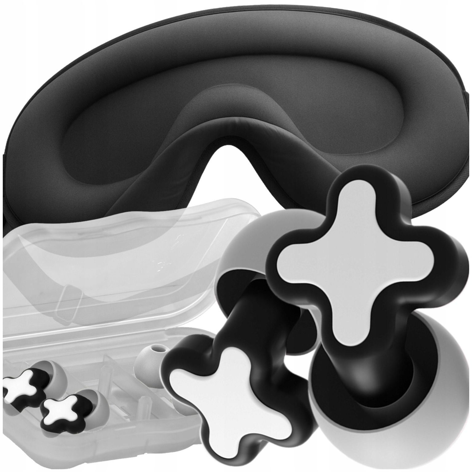  Korken ohrstöpsel silikon mehrweg + armbinde 3d für die augen schlafen