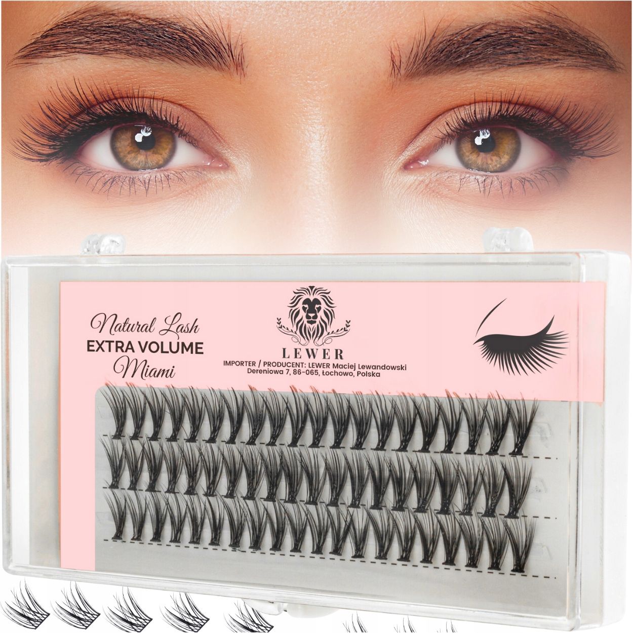  Tufts eyelashes eyelash lewer miami extra volume 12mm dense natural silk