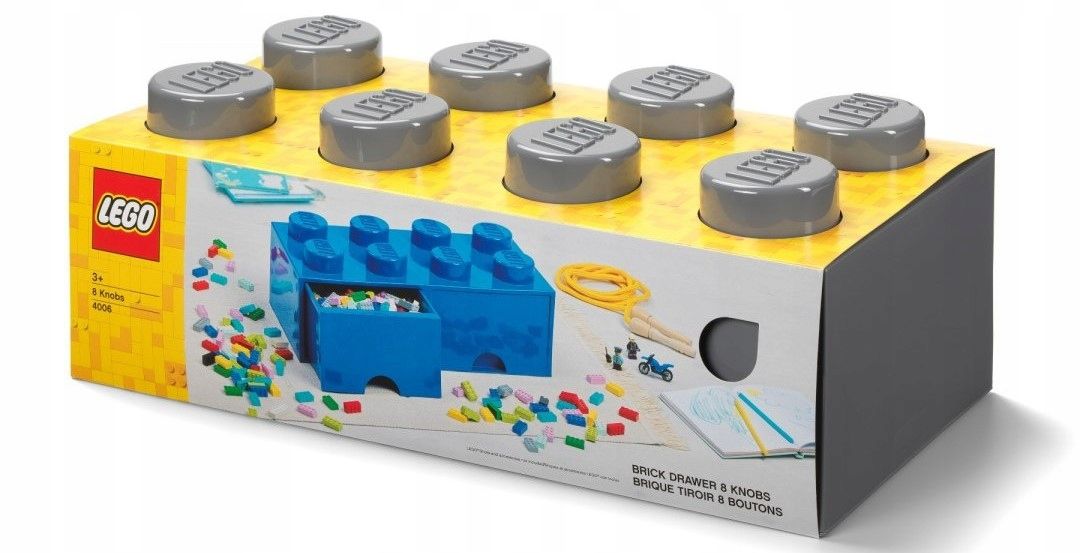 Lego dėtuvė kaladėlė 4 stalčius juodas rašomajam stalui