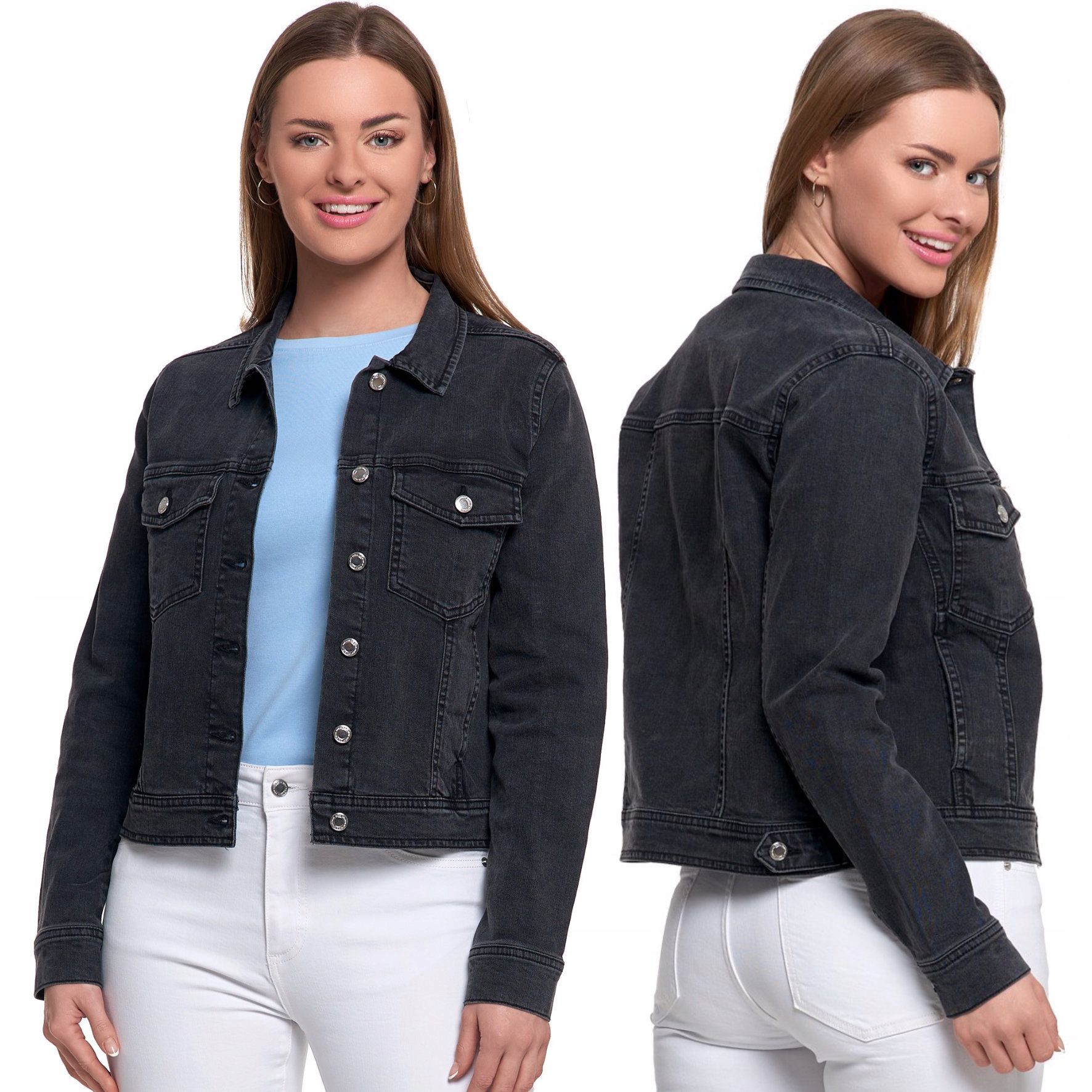  Denim jacket feminine katana classical moraj cotton smooth graphite color l