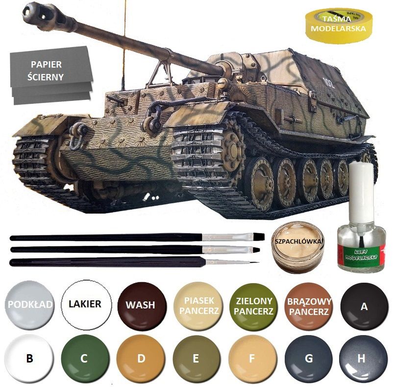  Modelis cisterna pantera tank panther type g + akrila krāsas modeļiem. aksesuāri
