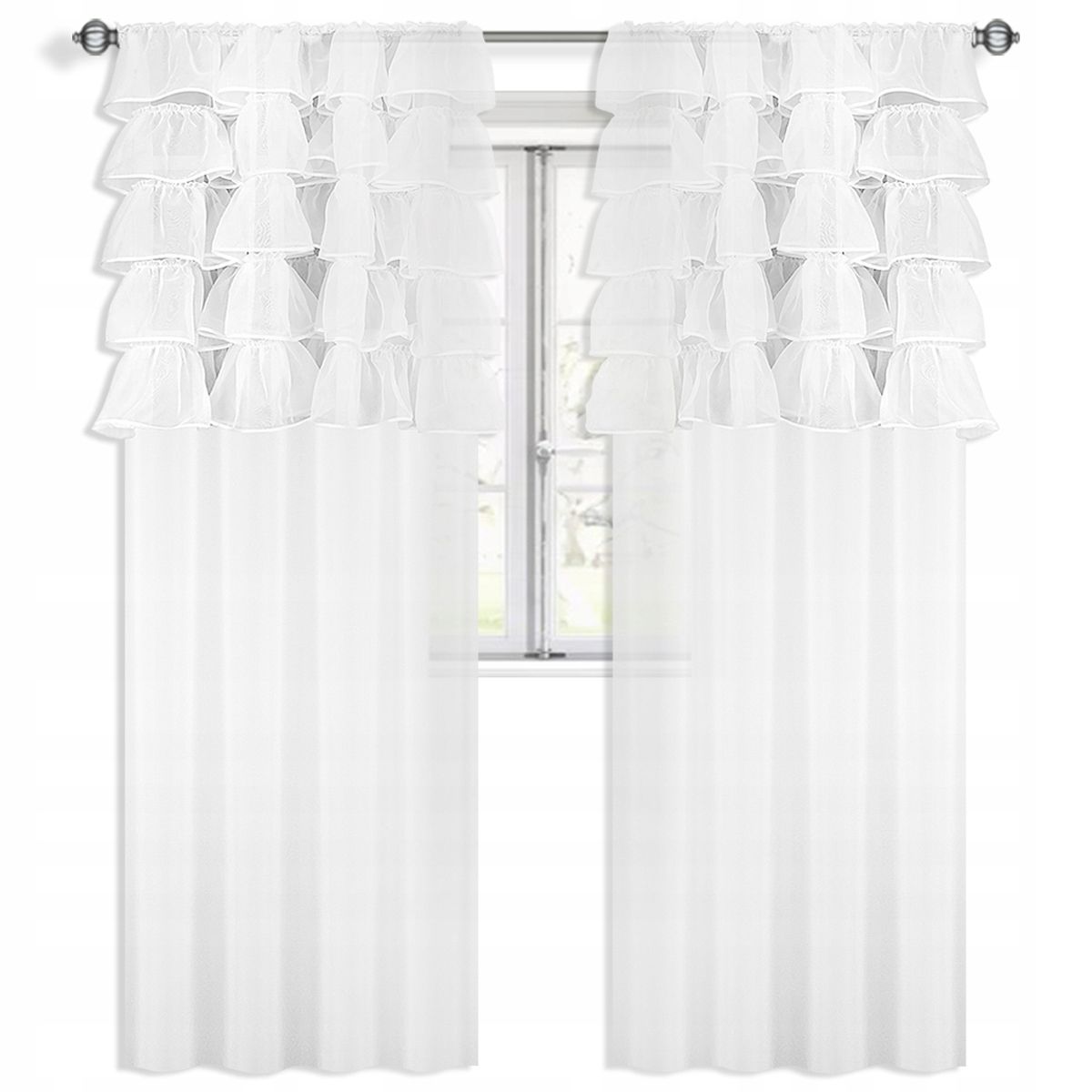  Klasikinė vualio užuolaida 145 cm x 250