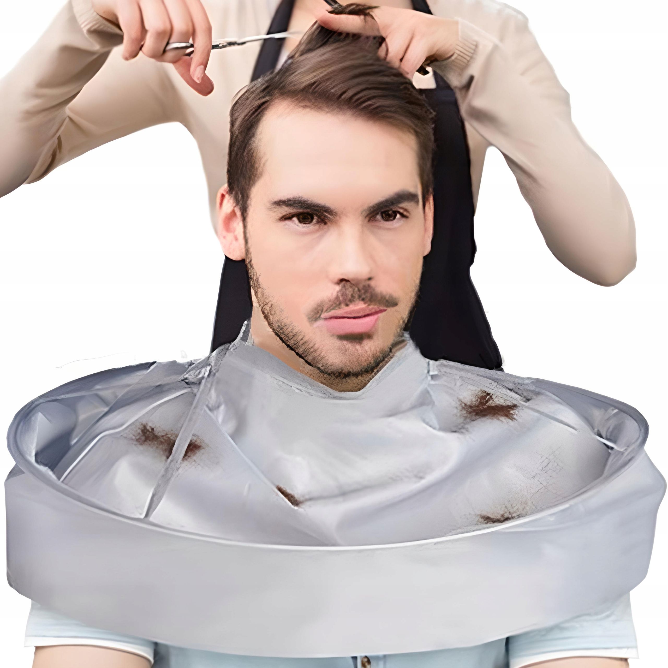  Barber apmetnis barber priekšauts viesistabai matu griezums kaste melns