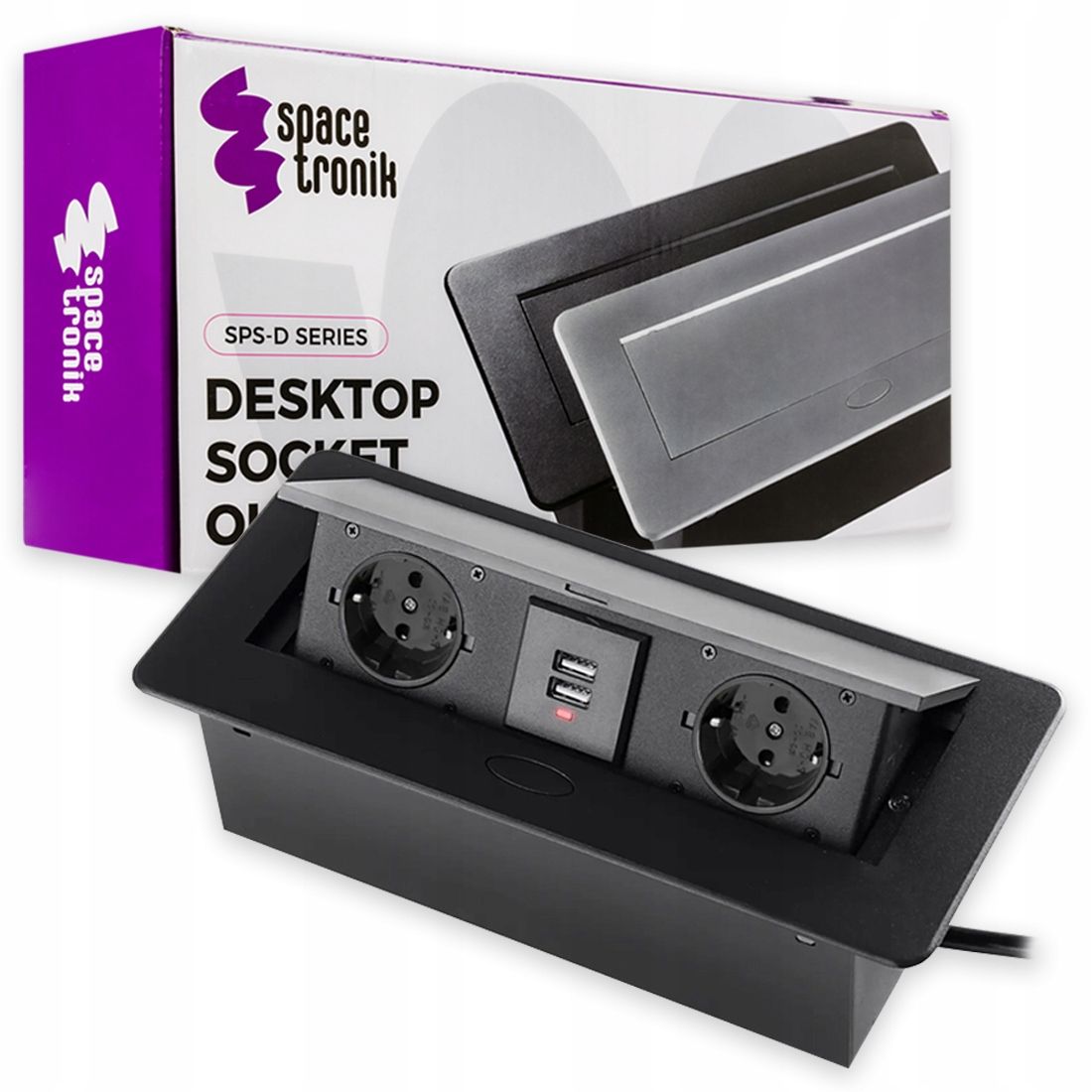  Steckdose auf der tischplatte versteckt zur tischplatte küche raumfahrt zugelassen 2x230v usb