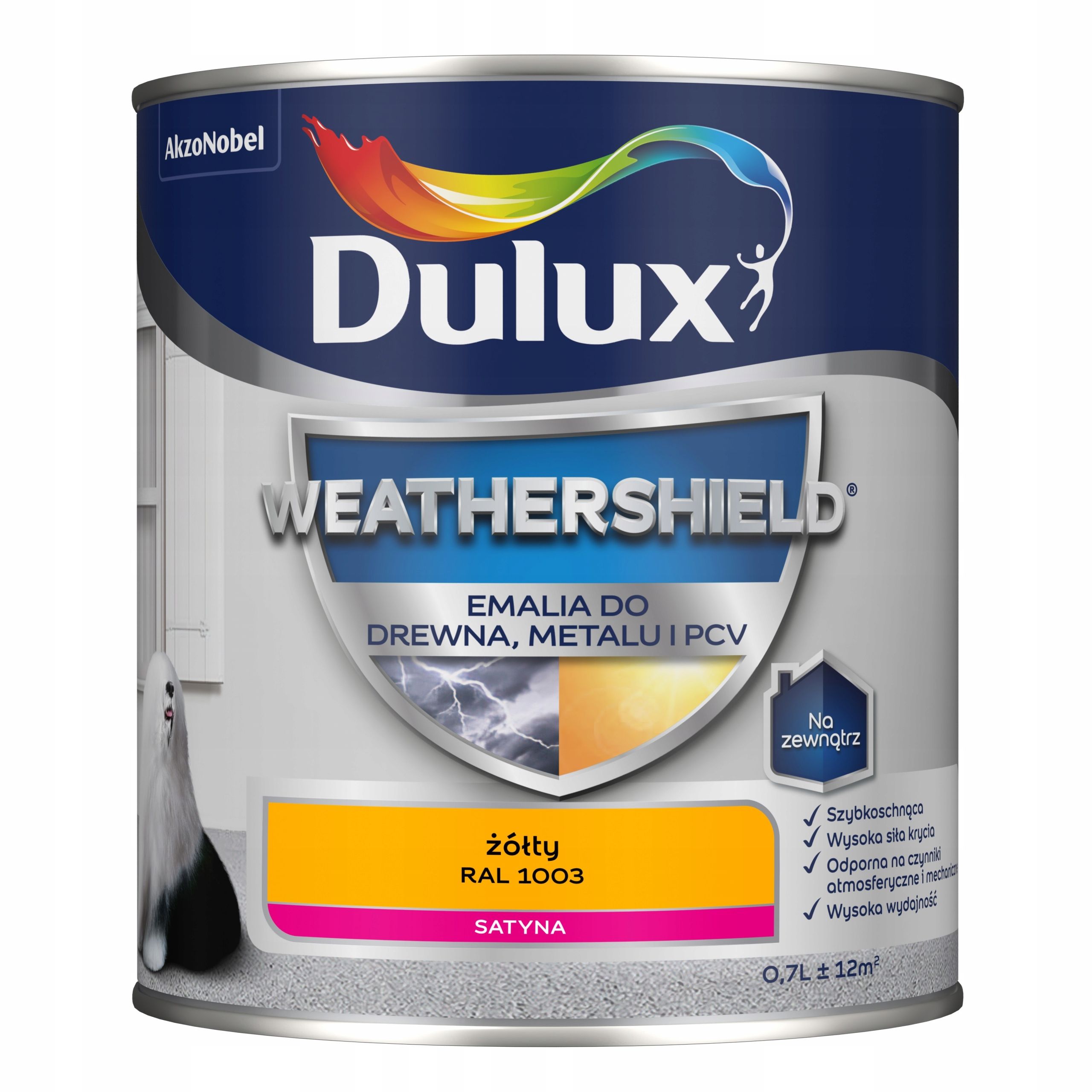  Dulux weathershield smalt na dřevo kov i pvc brazowy ral 8011 0,7l