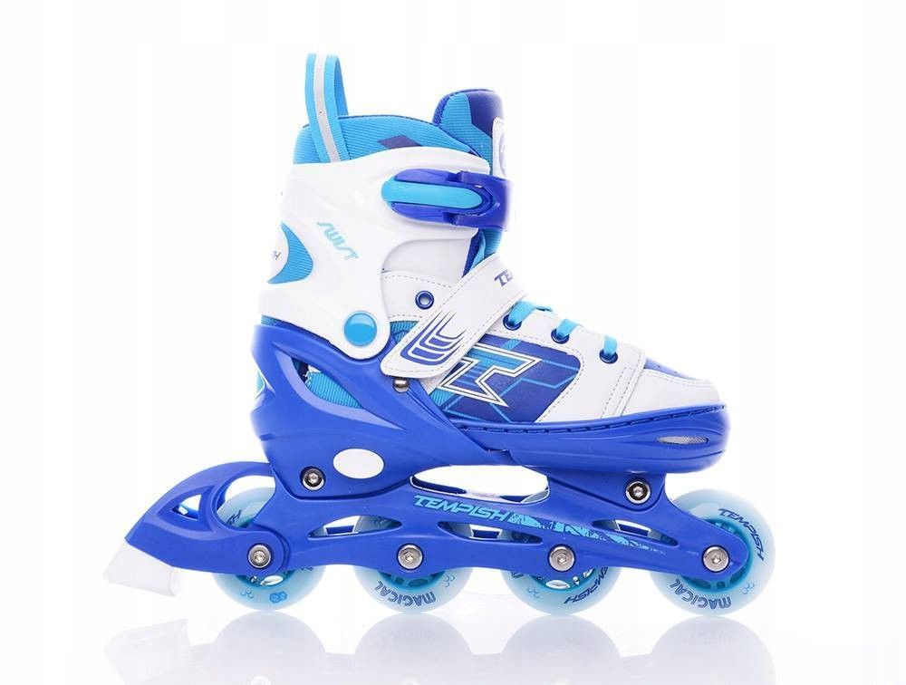  Skrituļslidas tempish svilpe flash gaismas riteņi blue 30-33