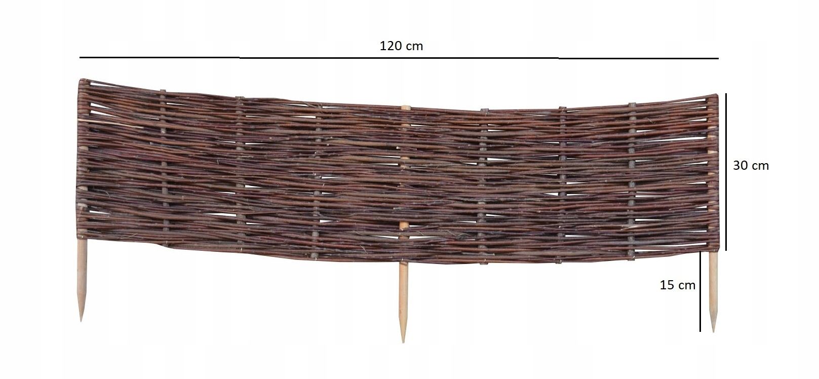  Austa palisāde h10 - l120 žogs pītas