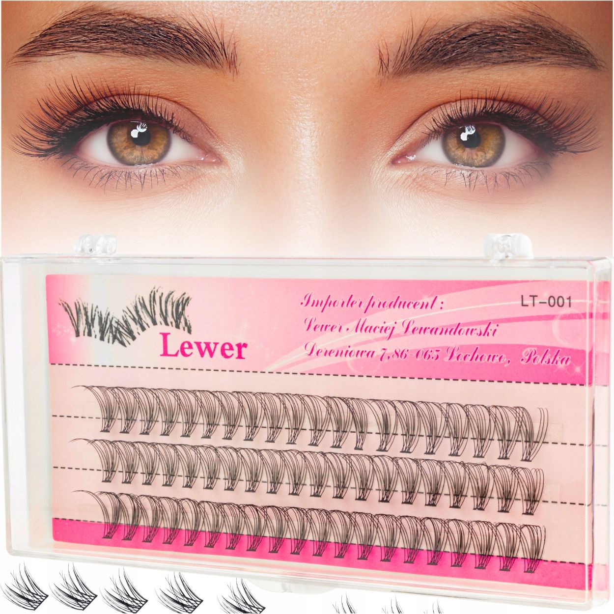  Trsy mihalnice eyelash lewer miami extra volume 11mm hustý prírodný hodváb
