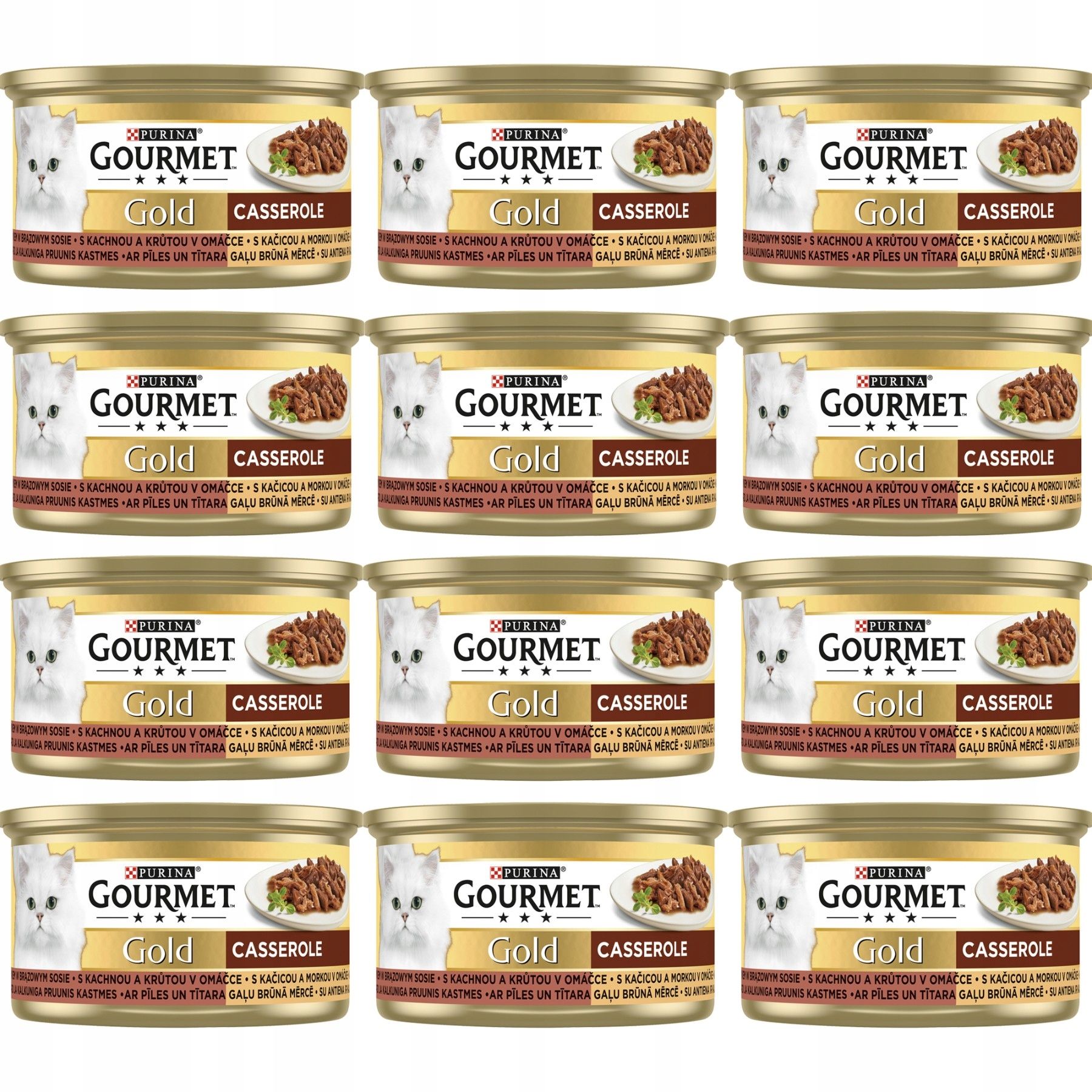  Purina gourmet gold savoury šlapias maistas su vištiena i morka 85gx12szt