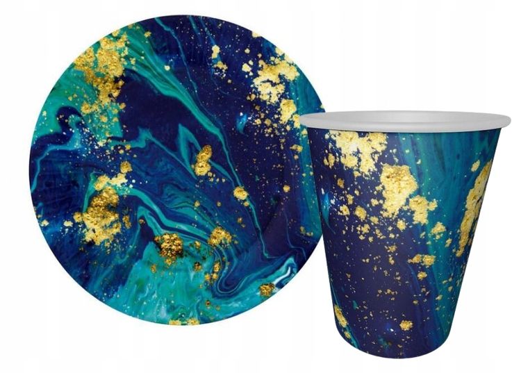  Set football on murawie saucers i cups birthday football
