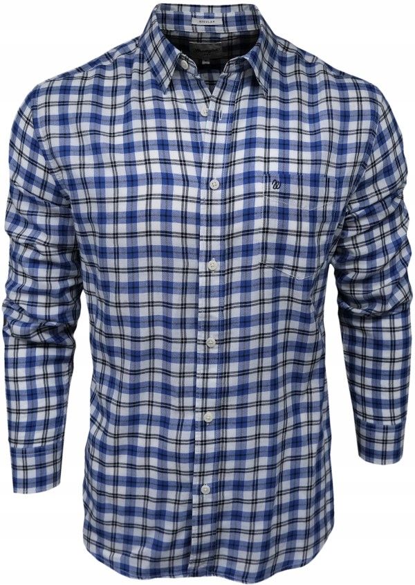  Wrangler košeľa regular fit kockovaný white xl