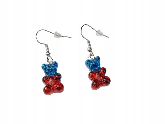  Ohrringe mis gumisie gumis gummibärchen rosa-blaue farben verdunkelt 07