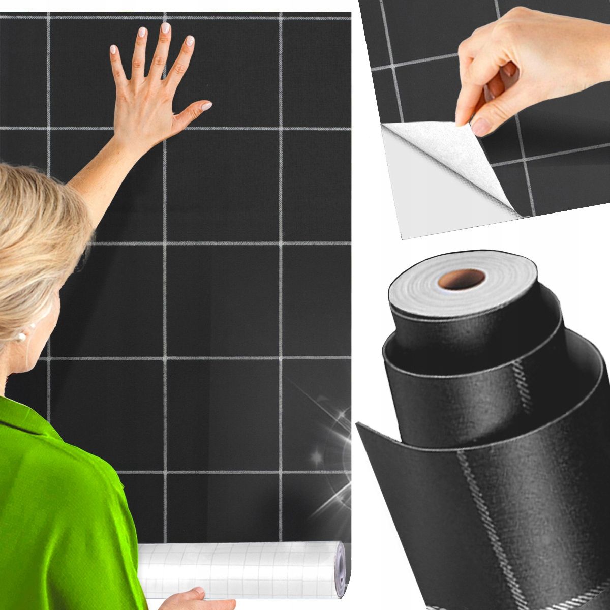  Lipnūs tapetai plėvelė vinilo akmuo efektas 3d imitacija 10m