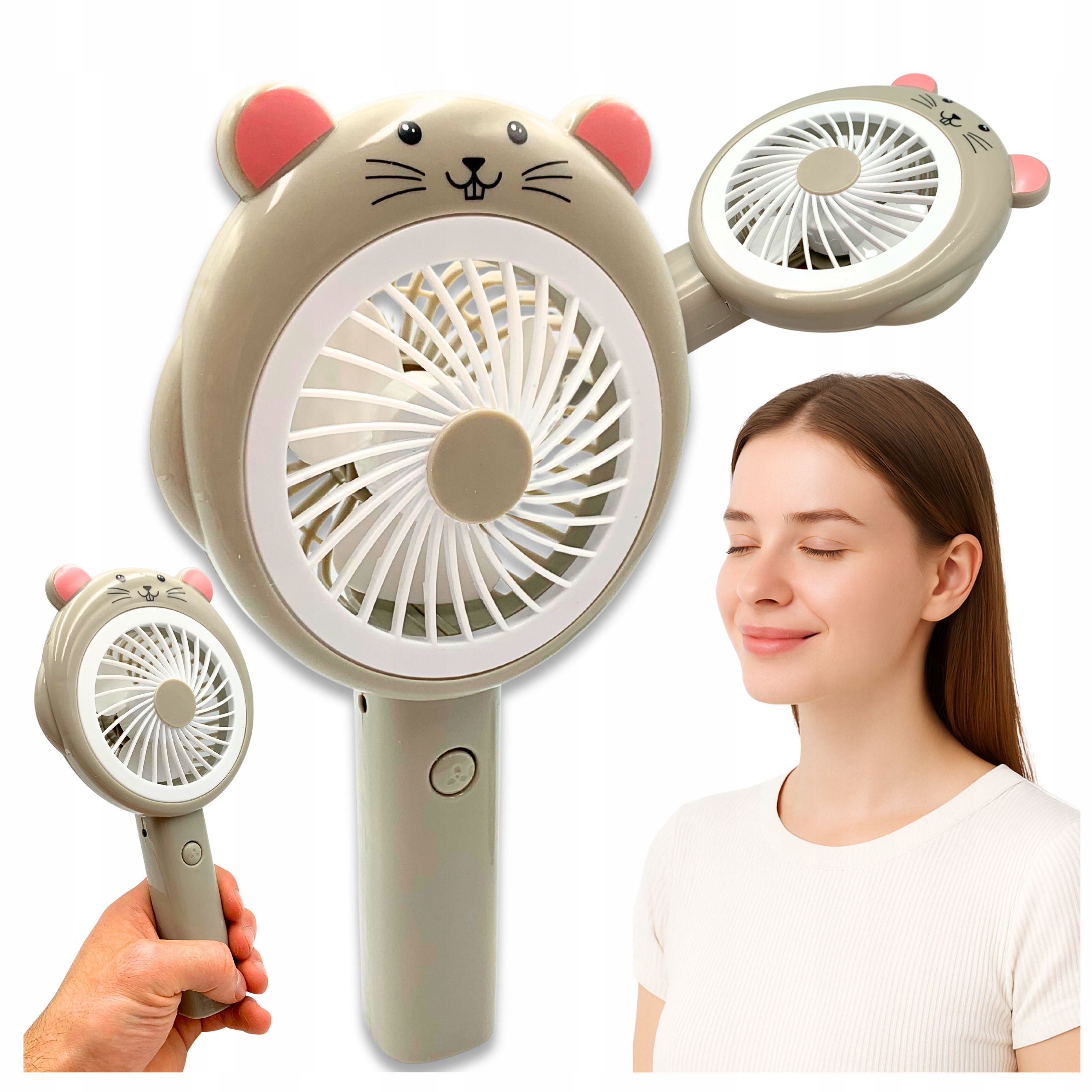  Mini ventilátor ventilátor manuál žabka zložený bezdrôtový zaba usb