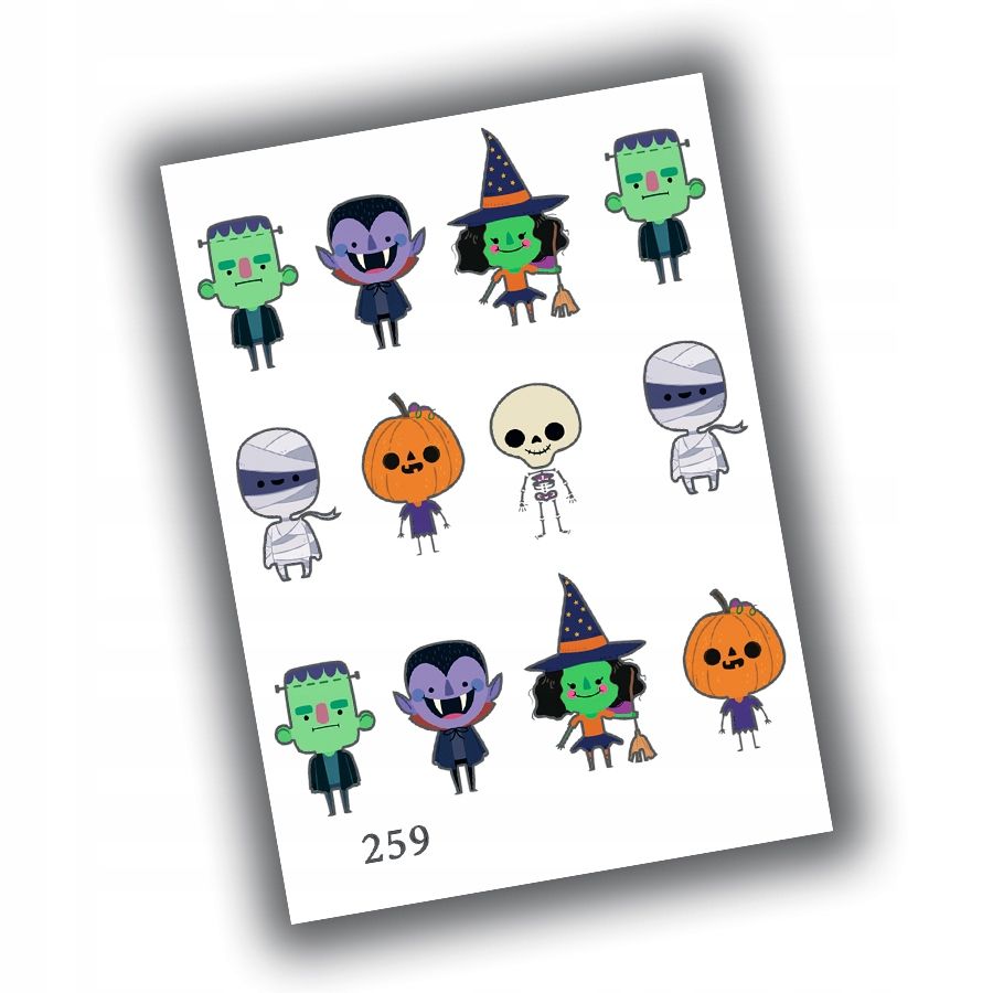  Aufkleber halloween für kinder 7,5x10,5 n203
