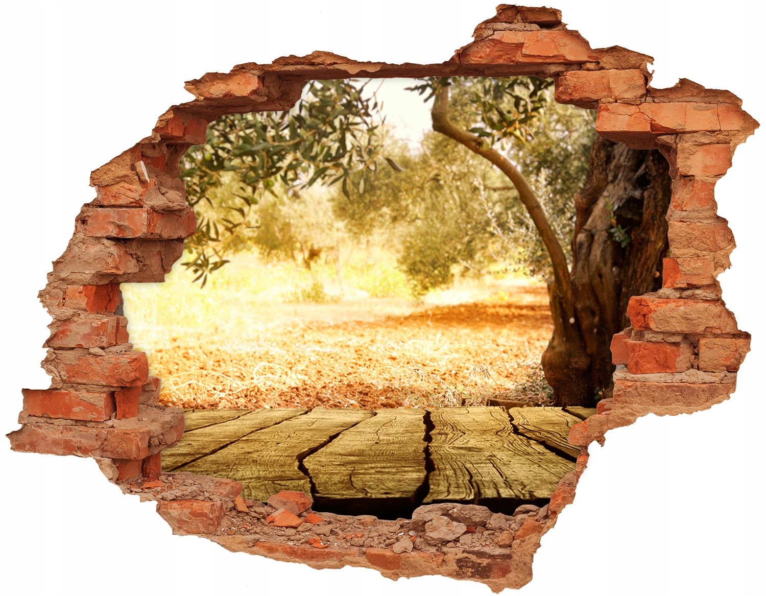  Otvor 3d výzdoba na zdi 148x115 cm lilie voda