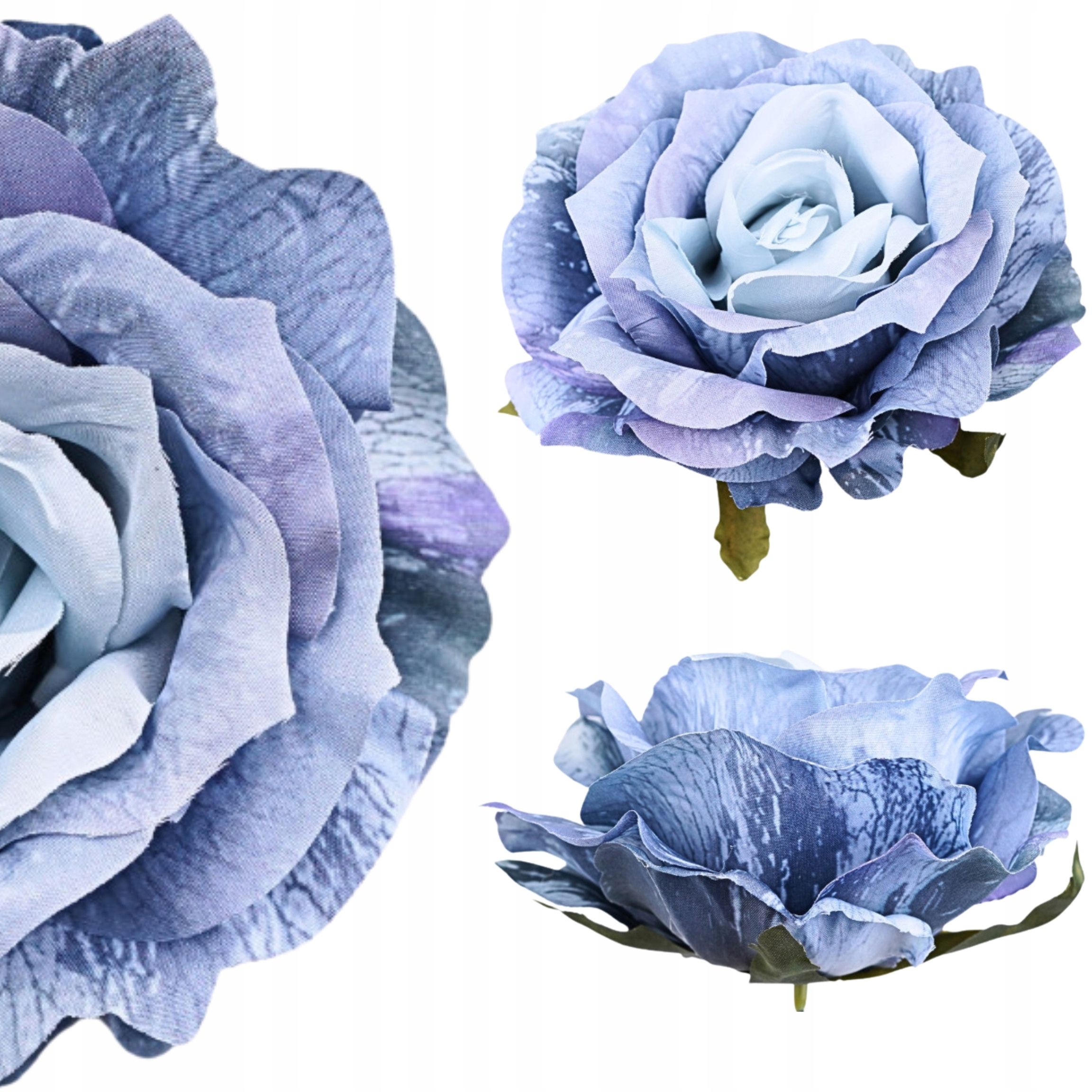  6x dirbtinės gėlės rožė wyrobowa galva komplektas 10cm violetinė