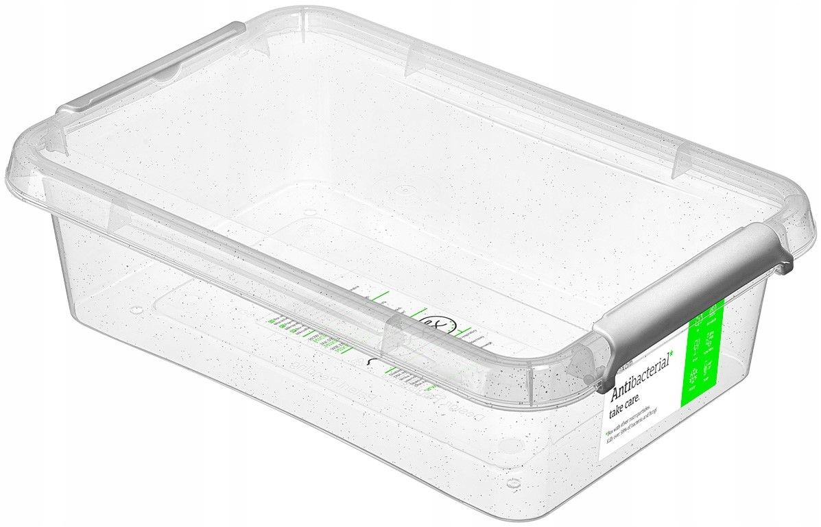  Plastikinė dėžė antibakterinis moxom 12,5 l su molekulėmis sidabras