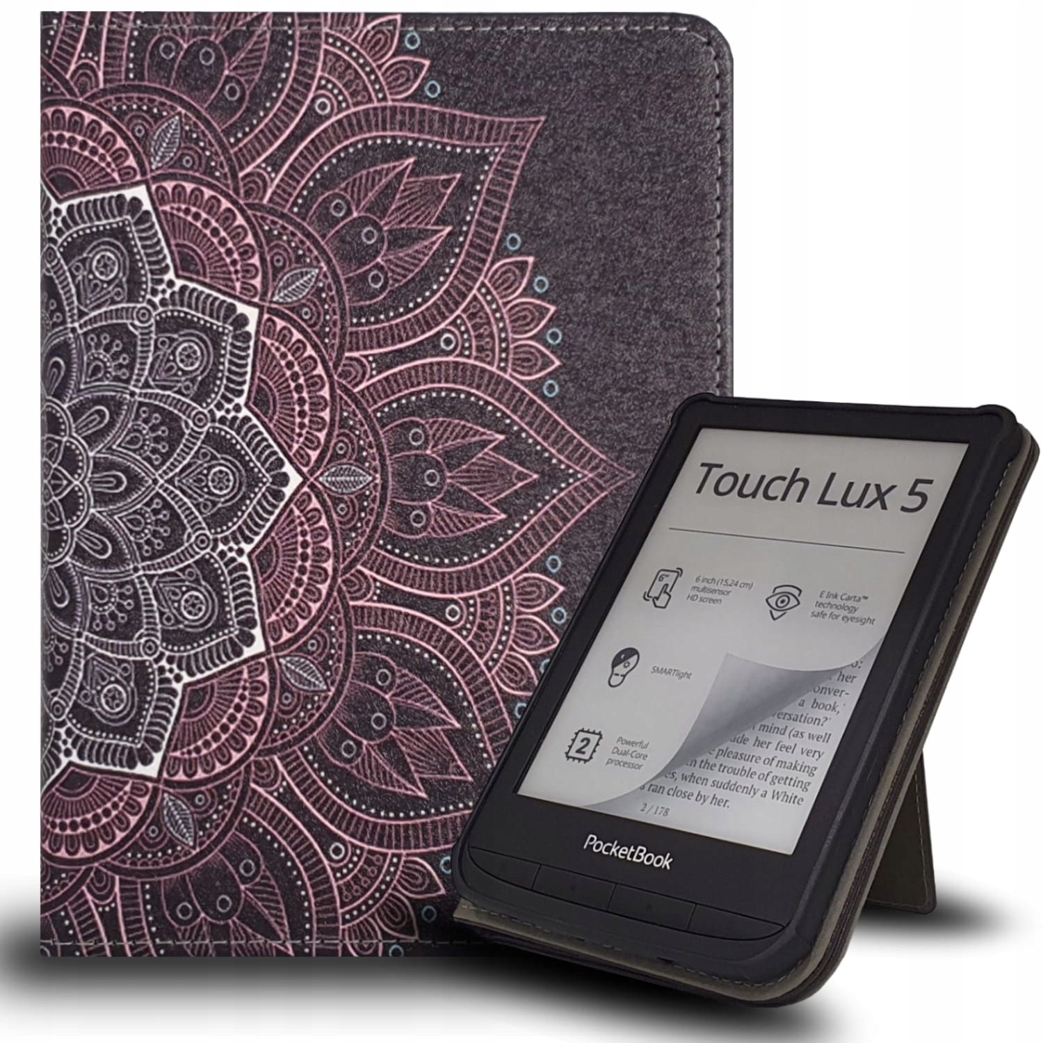  Byla viršelis case į pocketbook color, basic lux 2 4, touch lux 4 5, gobook