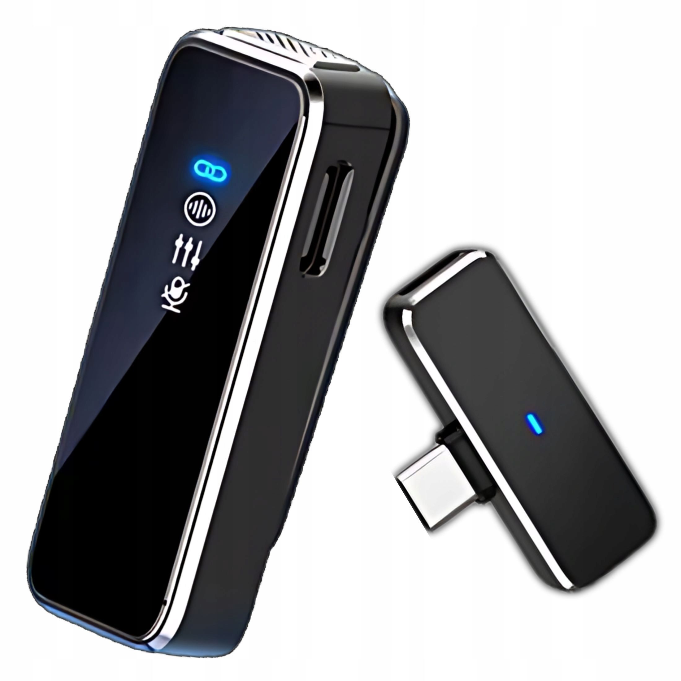 Mikrofonas į "iphone" lightning bevielis su nešiojamu įkrovikliu ant "bluetooth" 2 vnt.