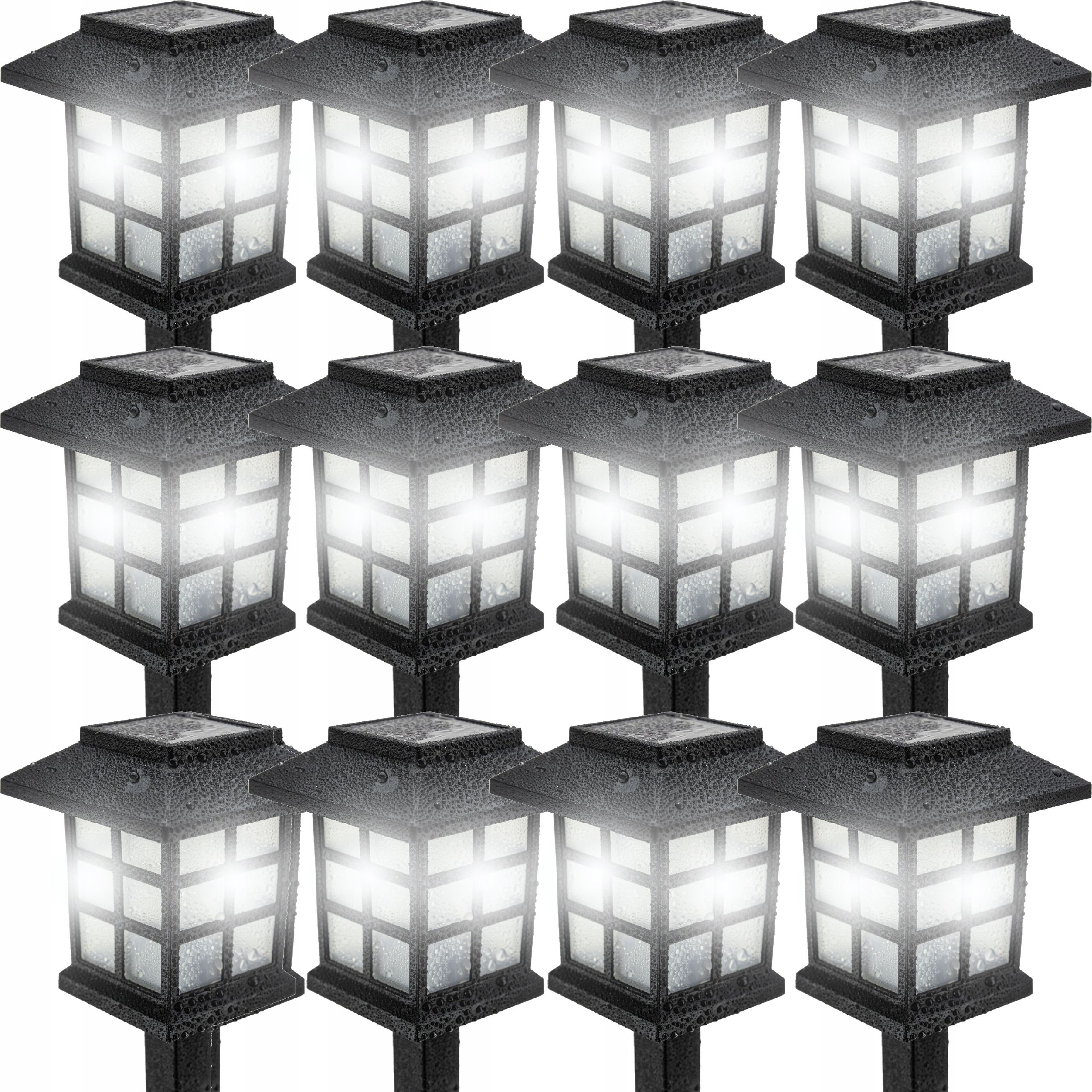  6x saulės energija įkraunamas šviestuvas sodas led impaled sodui cottage žibintas lemputės solar