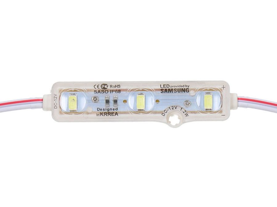  Led modulis "samsung" 12v smd5630 ip68 1,5w raudonas