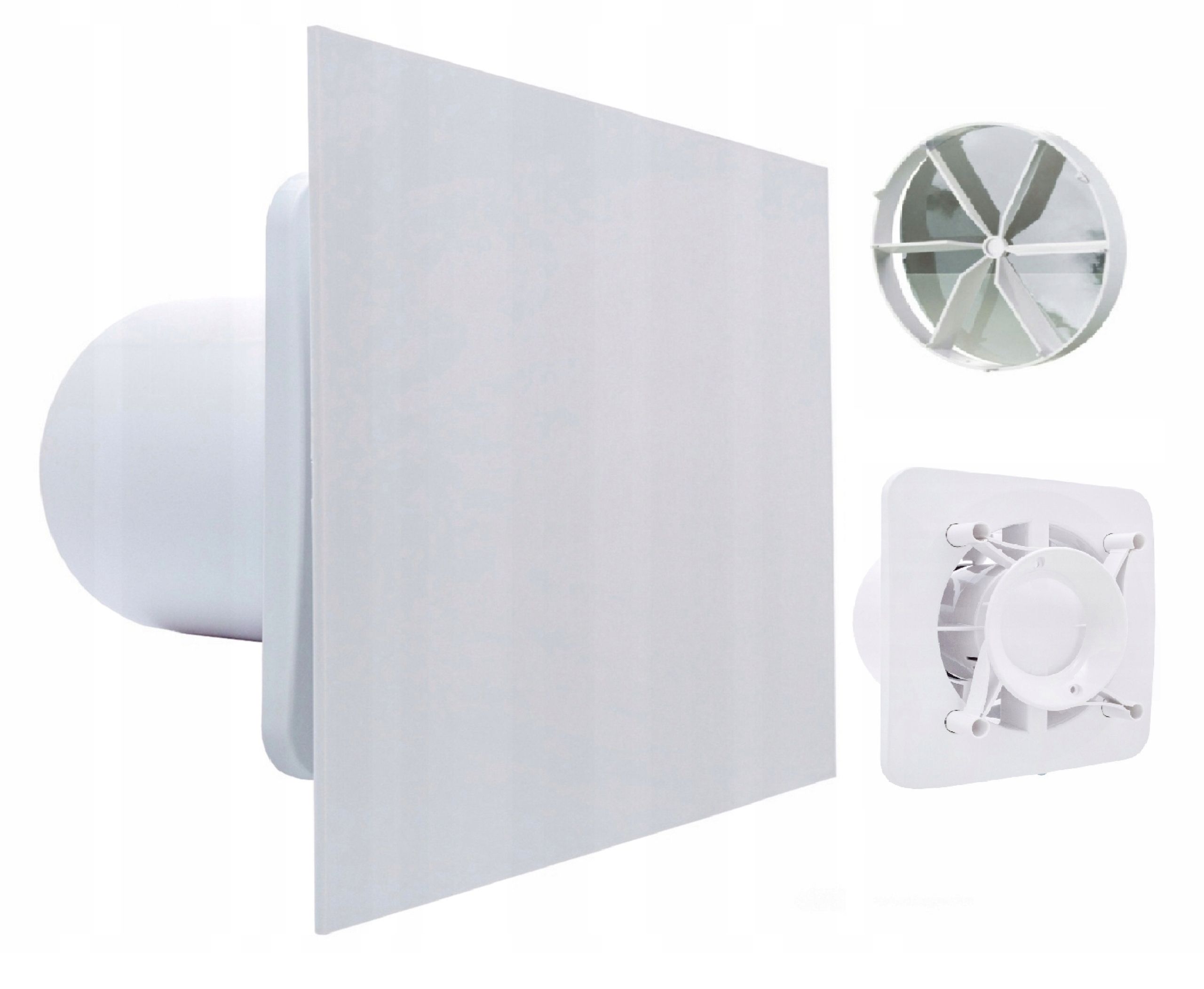  Koupelnový ventilátor domov fi125 talíř černá barva sklo polysk + zdarma zawor