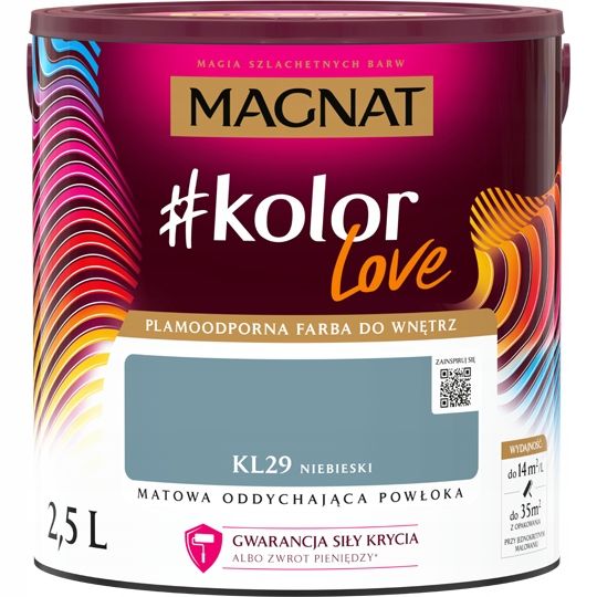 Kvėpuojanti lateksiniai dažai magnatas #kolorlove šviesa pelenų spalvos kl14 2,5l
