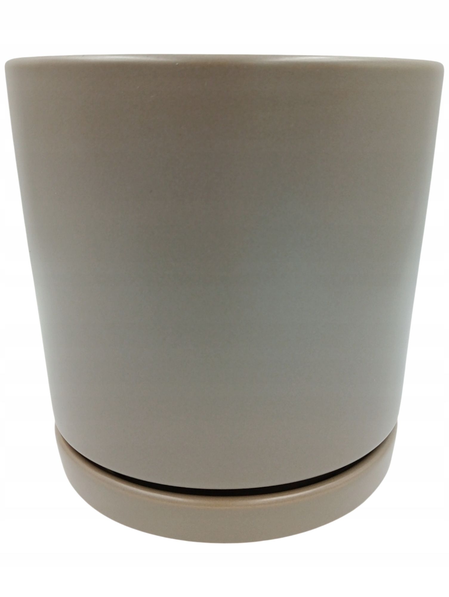  Ceramic flowerpot with stand durable grey lid flowerpot 18 cm