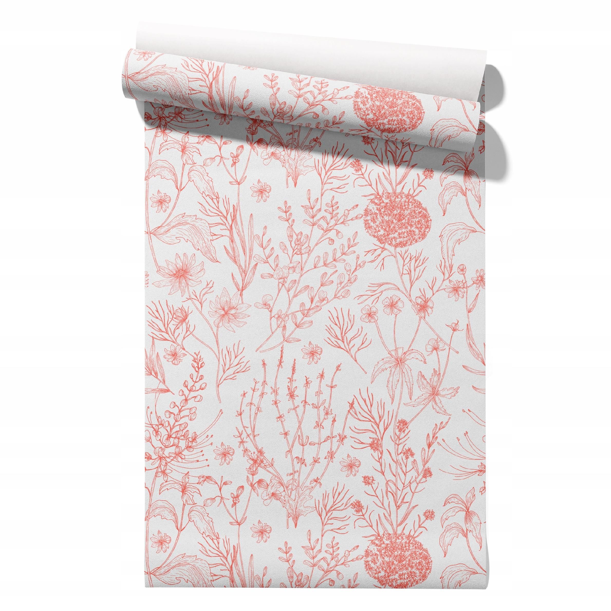  Wallpaper non-woven fabric pastel cherries wallpaper in a roll 50cm x 6,1mb