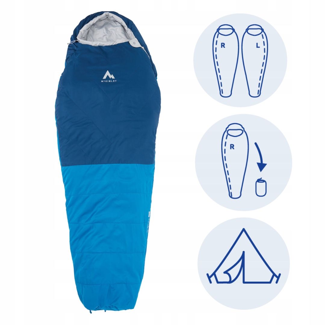  Leichter touristenschlafsack warm mckinley trekker 203x78 cm