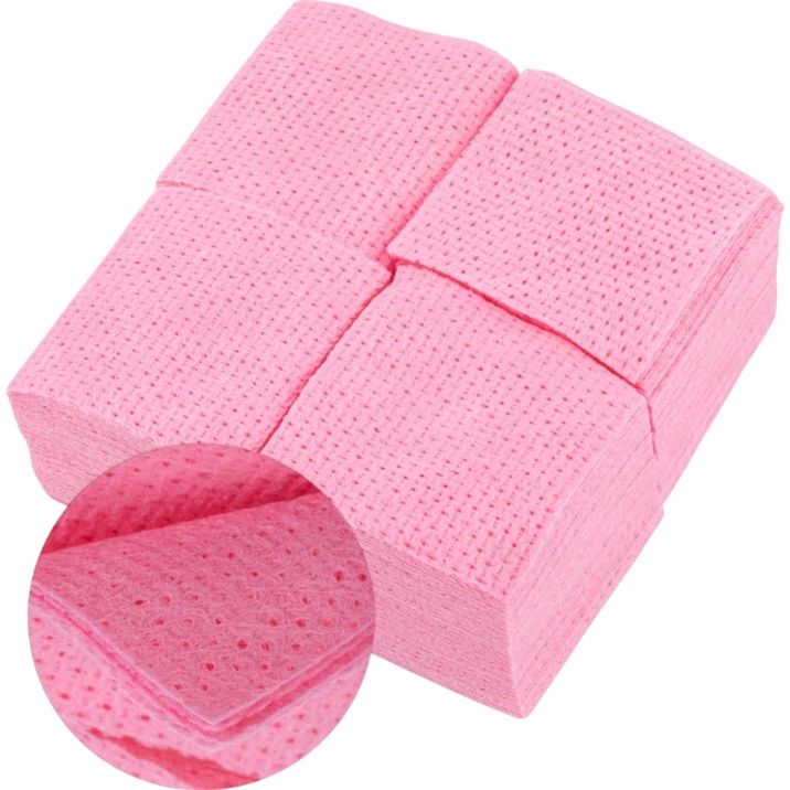  Bavlnené podložky bezprašný na nechty perforovaný allemed ružový 5x5 cm 250 počítač.