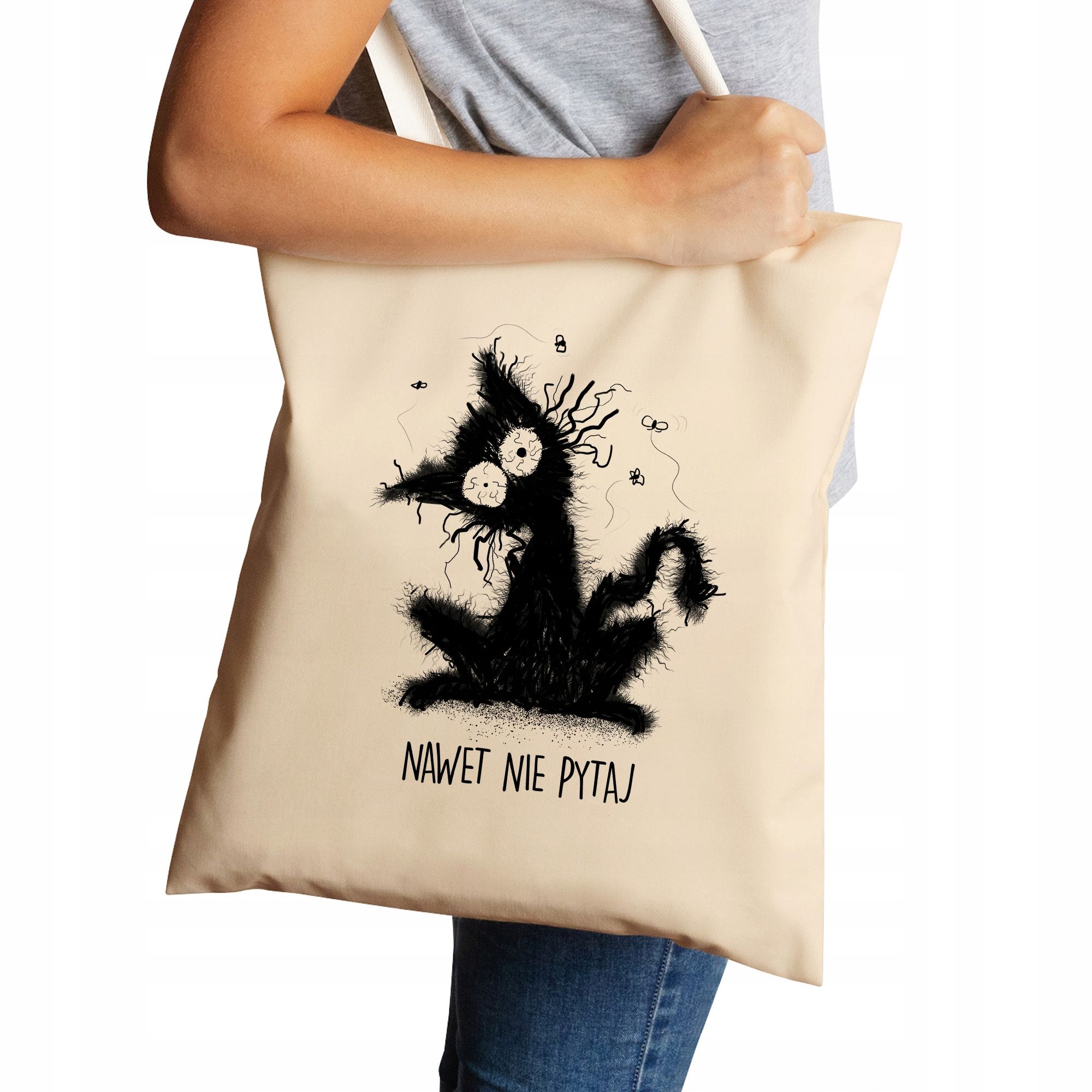  Baumwolltasche mit katze sogar nein fragen muster qualität öko geschenk