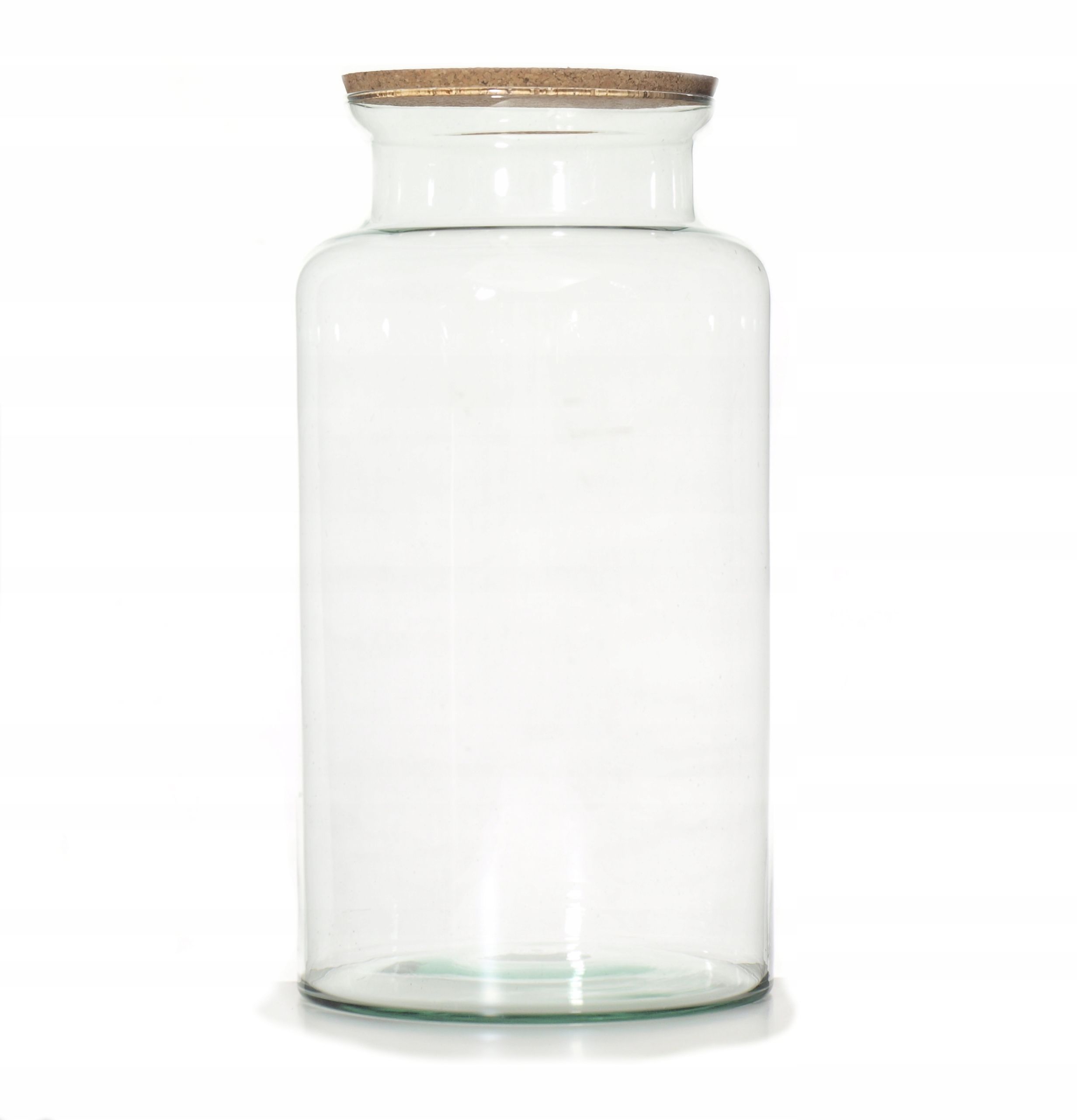  Vāze jar jar clear s-h19 cm + vāks glāze