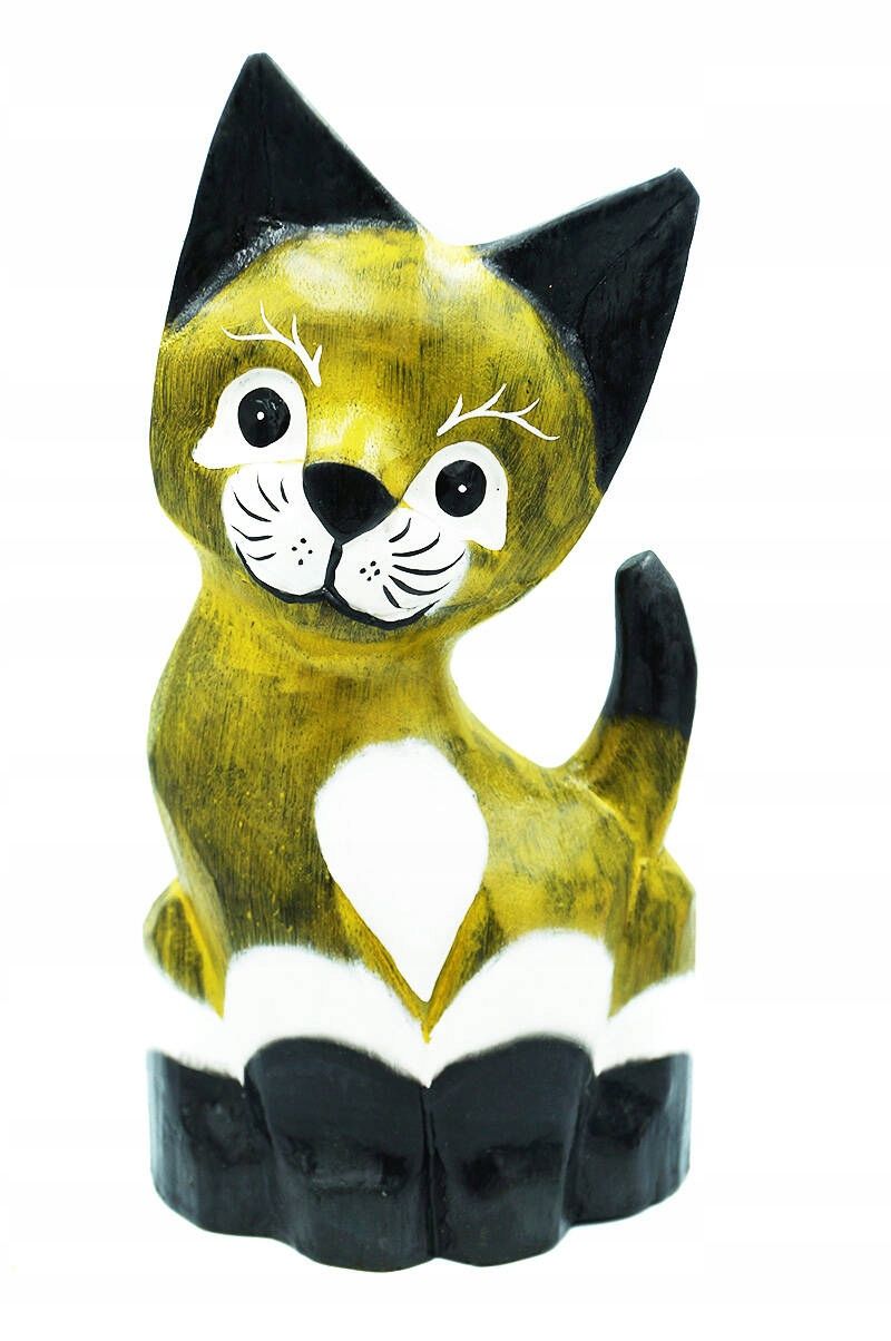  Katze kätzchen holzfigur wunderschön einzigartig dekoration oder geschenk 30cm