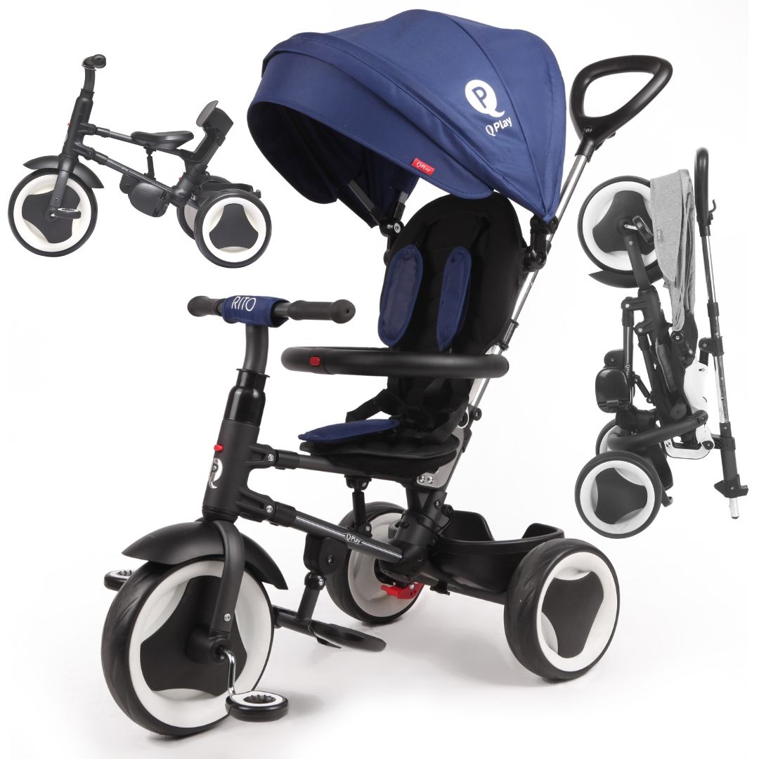  Tricycle 3in1 pusher stroller for children rito star qplay grey