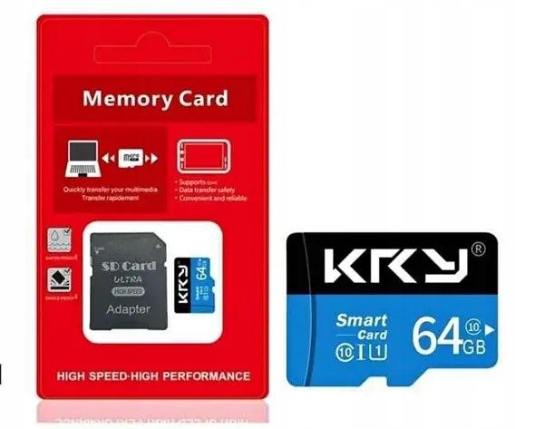  Kry atminties kortelė micro sd/tf u1 16gb mėlynas + adapteris