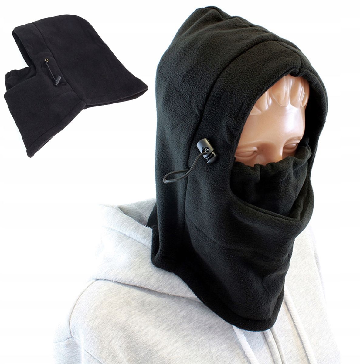  Helmet mask fleece winter bandana neck muff hat hood black color bq42