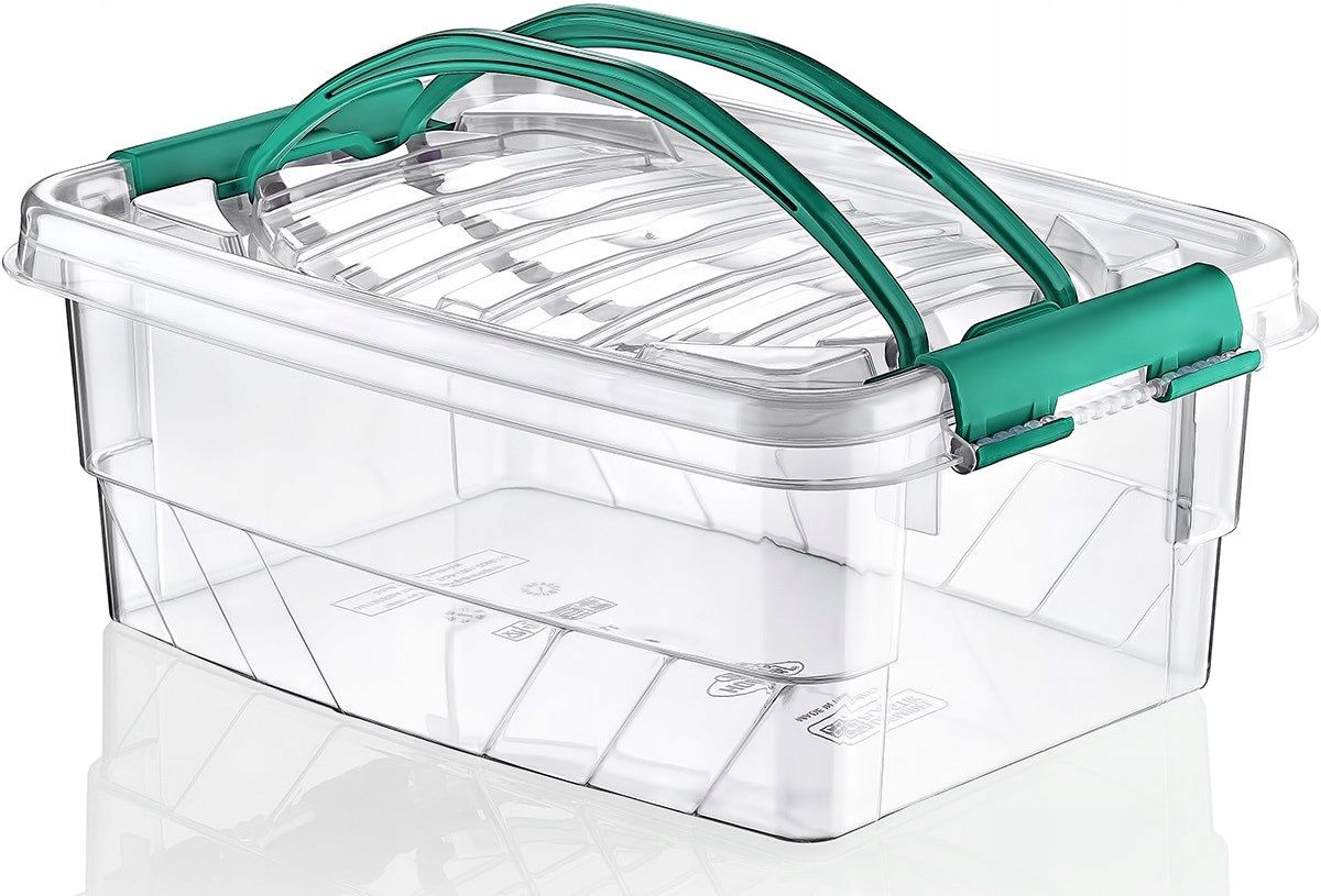  Plastic box 5,0l rectangle multi box with lid i holder