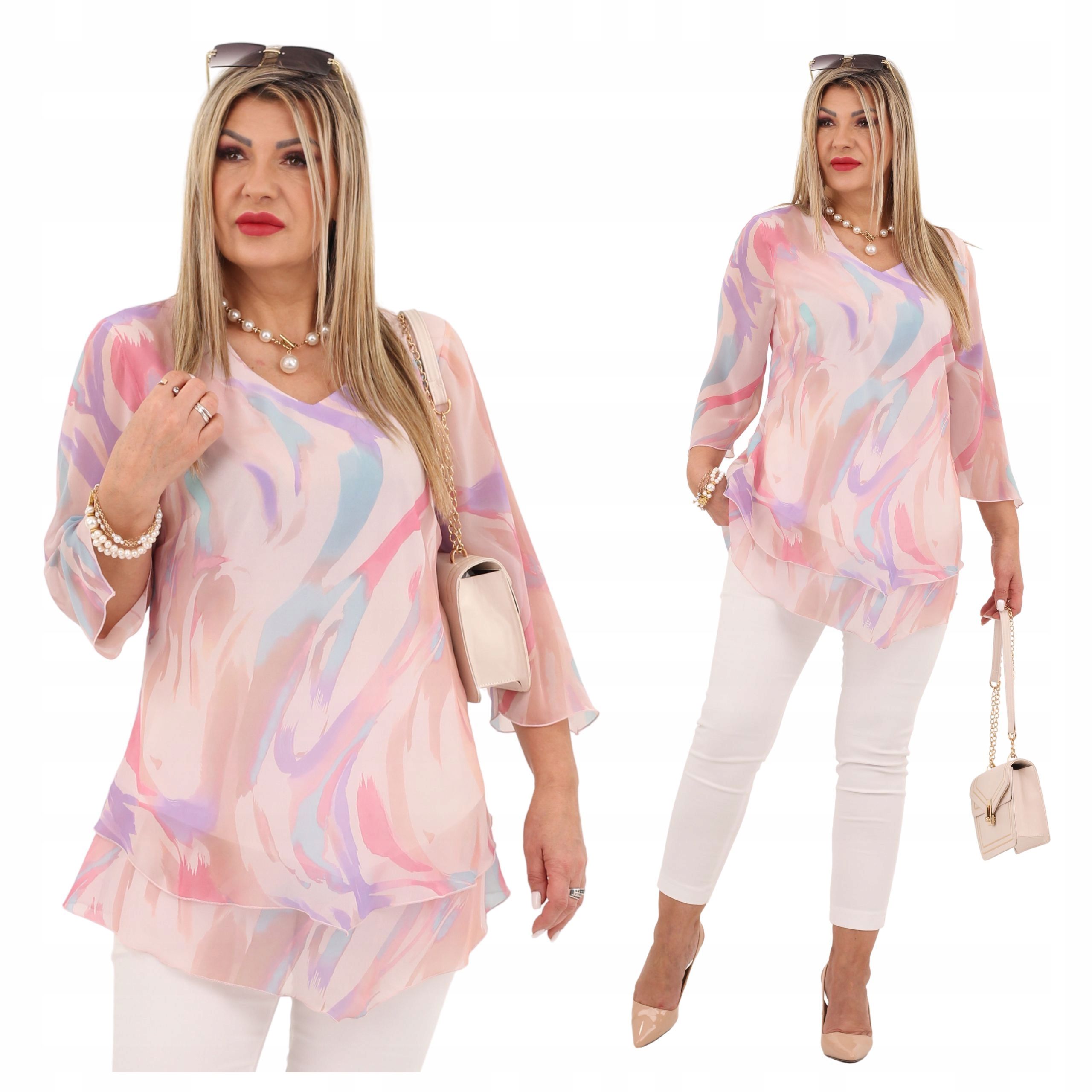  Tunic elegant polish manufacturer big sizes loose blouse asymmetrical