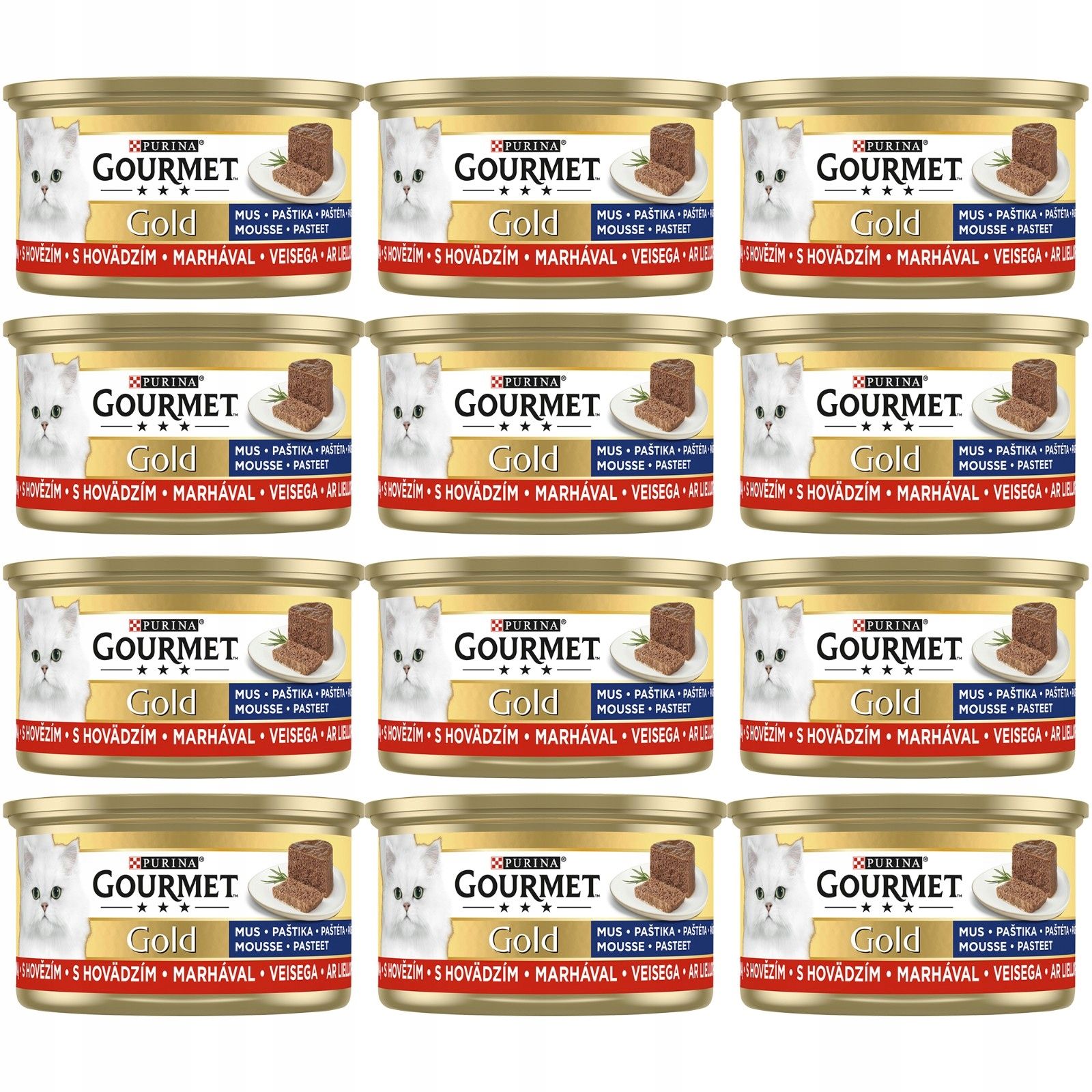  Purina gourmet gold savoury šlapias maistas su vištiena i morka 85gx12szt