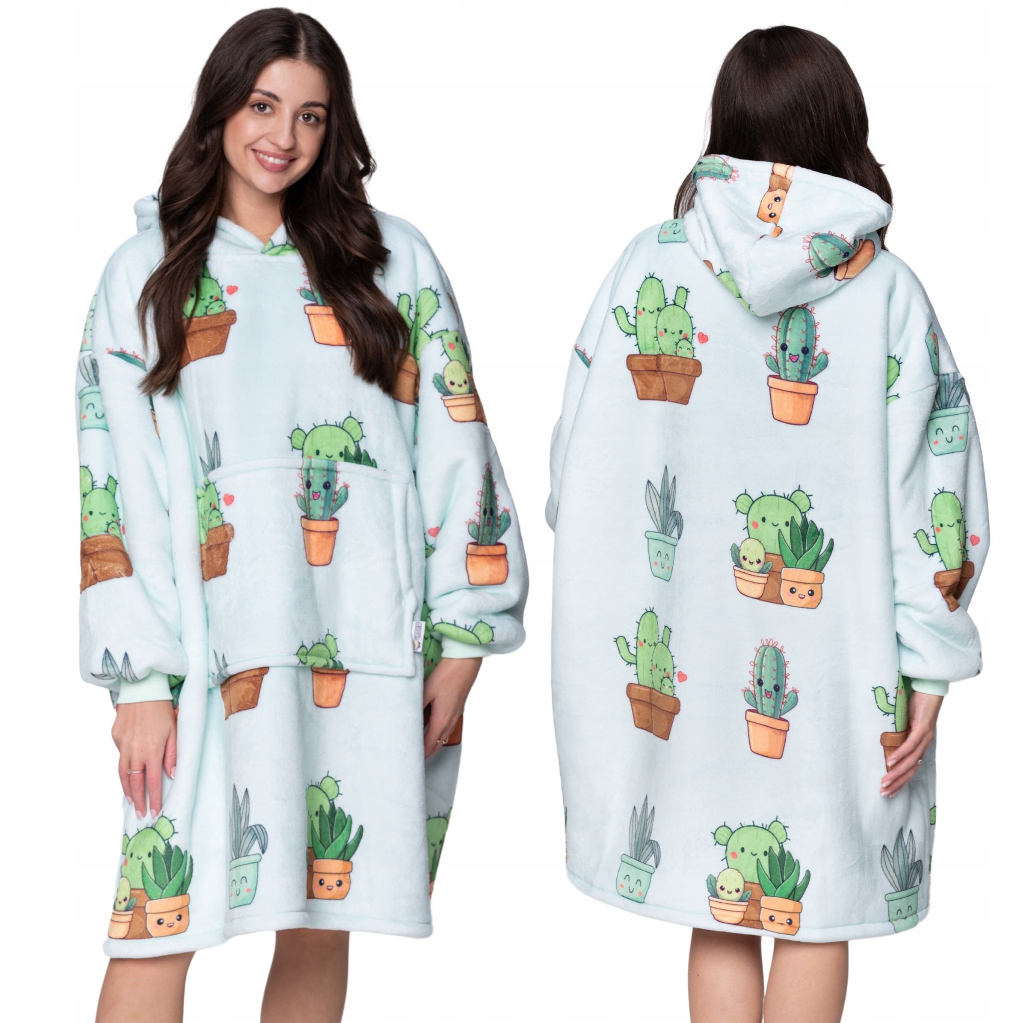  Plaid sweater oversize warm thick plaid sweater 2 in 1 xxl leaves + socks bathrobe