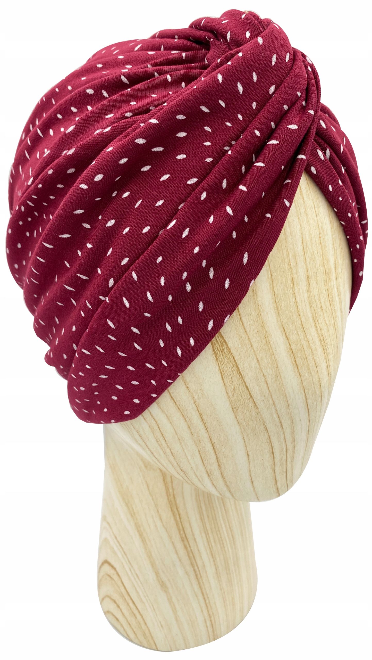  Mütze turban twist jersey baumwolle green lines onkologie