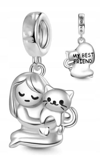  Md charms anhänger am hals schwarze katze golden mond anhänger koteczek kätzchen s925